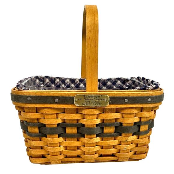 Longaberger Other - Longaberger 1996 J.W. Collection Miniature Market Basket & Plastic Protector